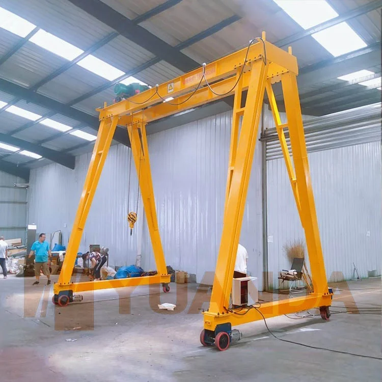 For Workshop mobile 1 2 3 5 8 10 15 20 25 ton electric lift travel mini portal small a frame portable hoist gantry crane with