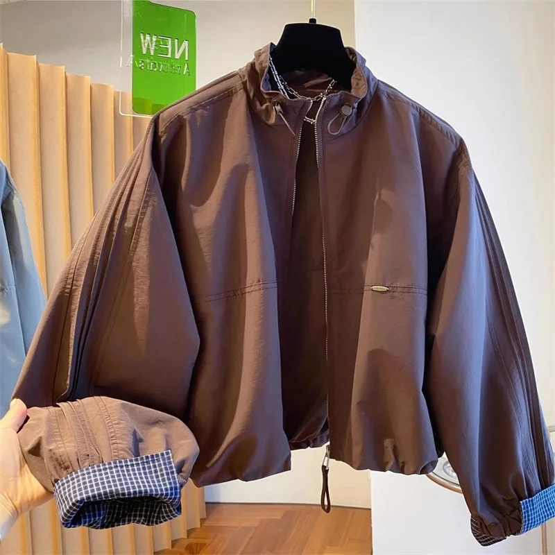 

Women's Jacket The new High-grade Sense Wears a Unique and Beautiful Loose Casual Collar Short Coat for Women's Autumn Jacket