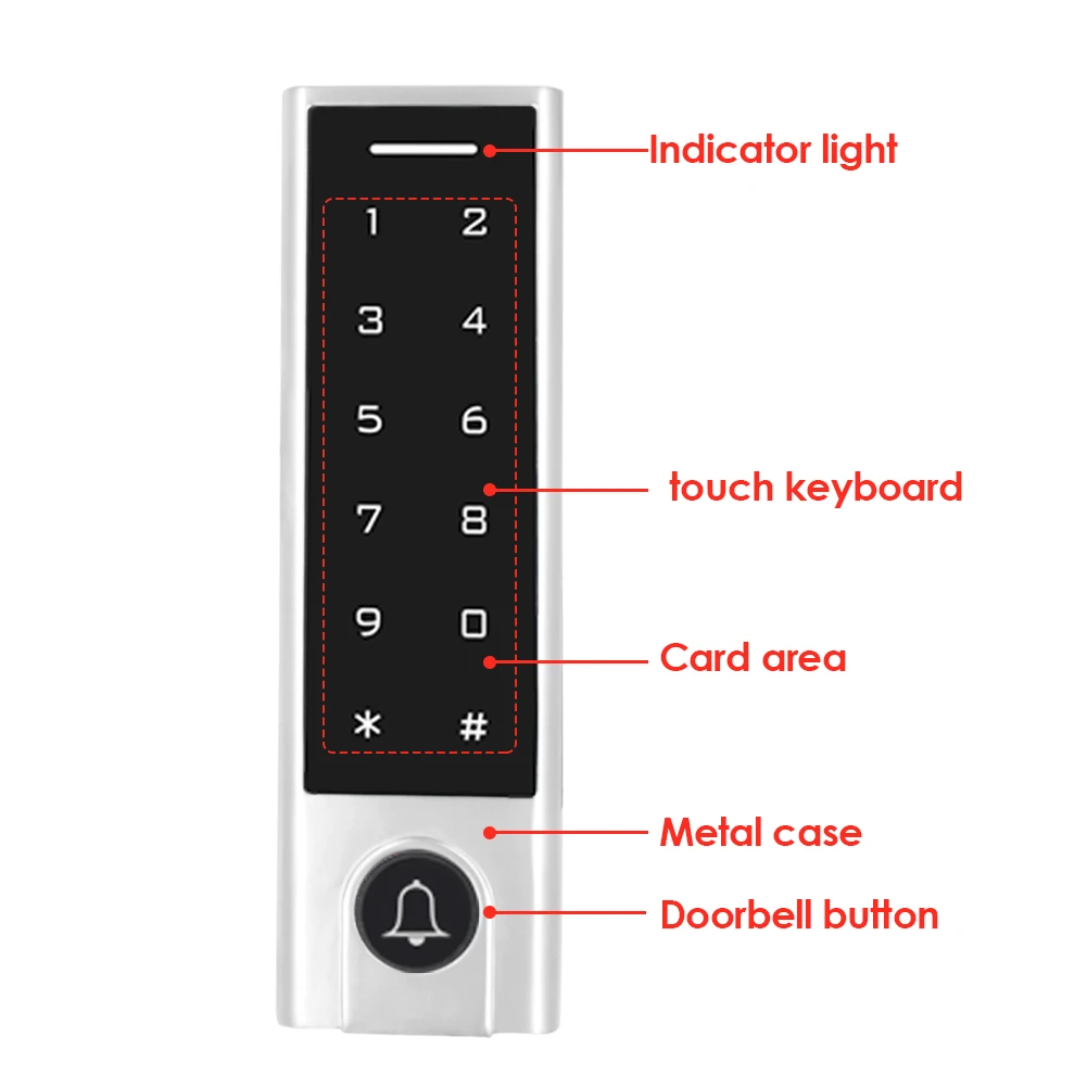 H3 Tuya 2.4G WiFi ประตู 125Khz RFID Access Controller รีโมทคอนโทรลกันน้ํา Anywhere ประตูไร้สายประตู