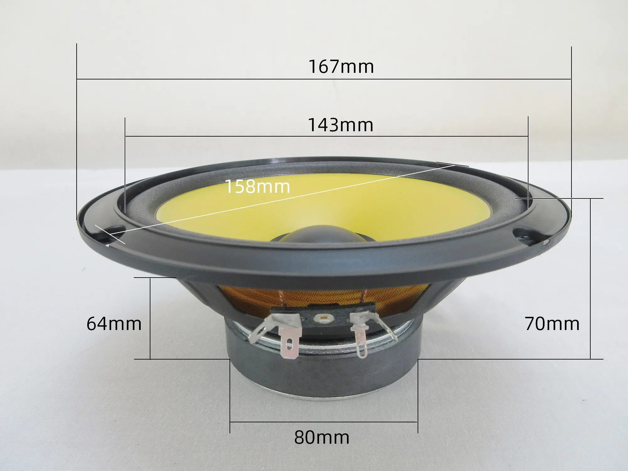 1set 6.5 Inch Full Frequency Combination Coaxial Speakers Kit with Tweeters Audio Sound System for Car Refit 6.5