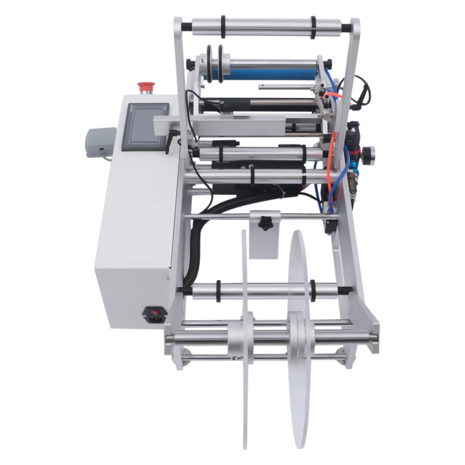300W hoge precisie semi-automatische ronde fles etiketteermachine 20-40 stks / min + netsnoer