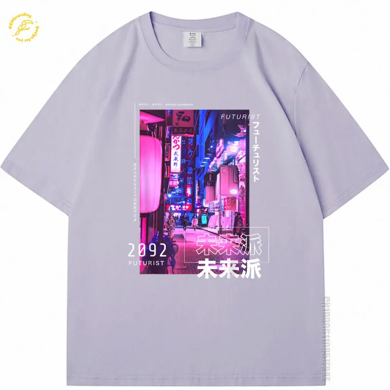 

Japanese Cyberpunk Tokyo Streetwear Aesthetic Graphic Tee 2025 Hot Tops Oversized T-Shirt Men T Shirt Y2K 하라주쿠 일본 빈티지 의류