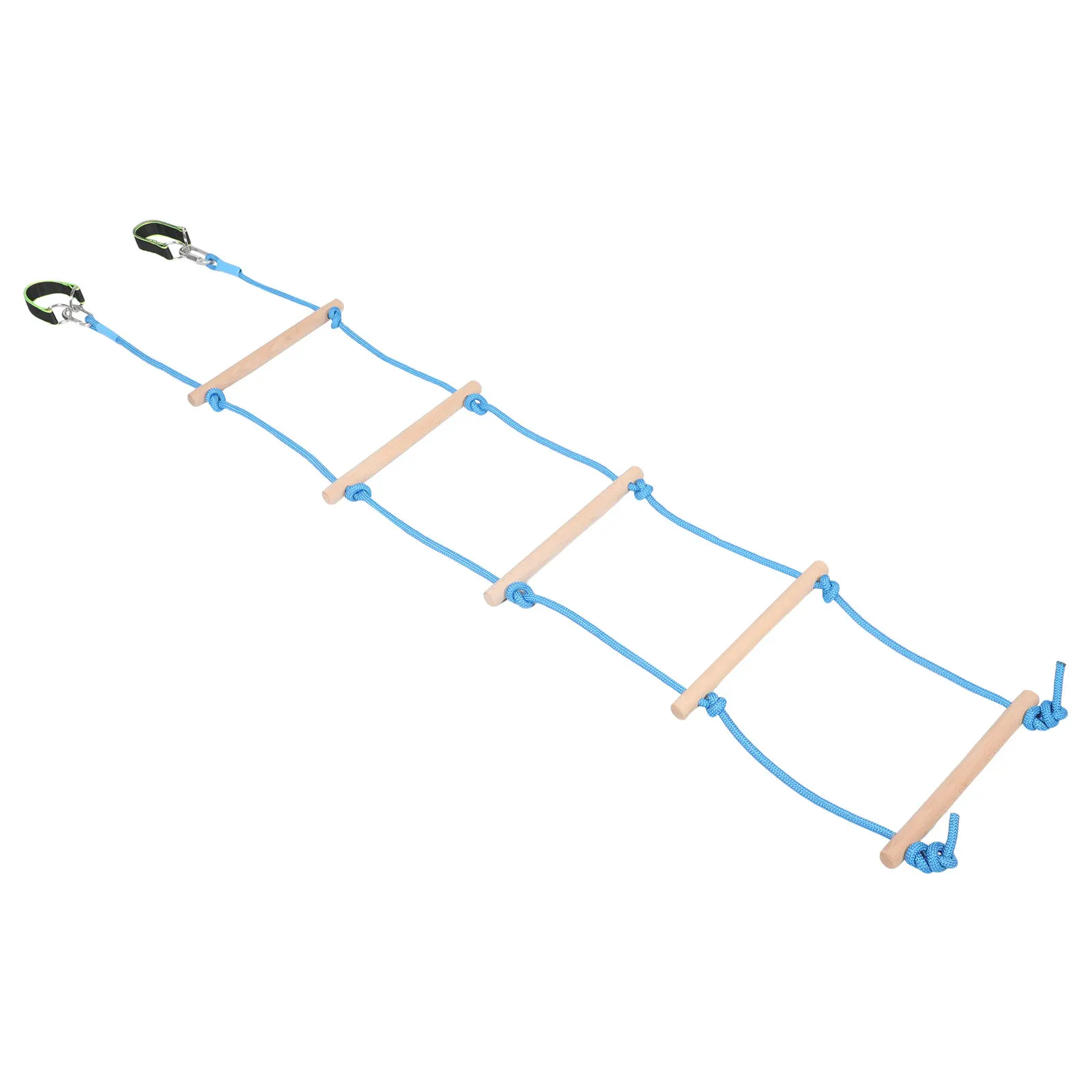 Wooden Rope Ladder Climbing Frame – 5-Level Outdoor Indoor Playground for Kids’ Physical Development
