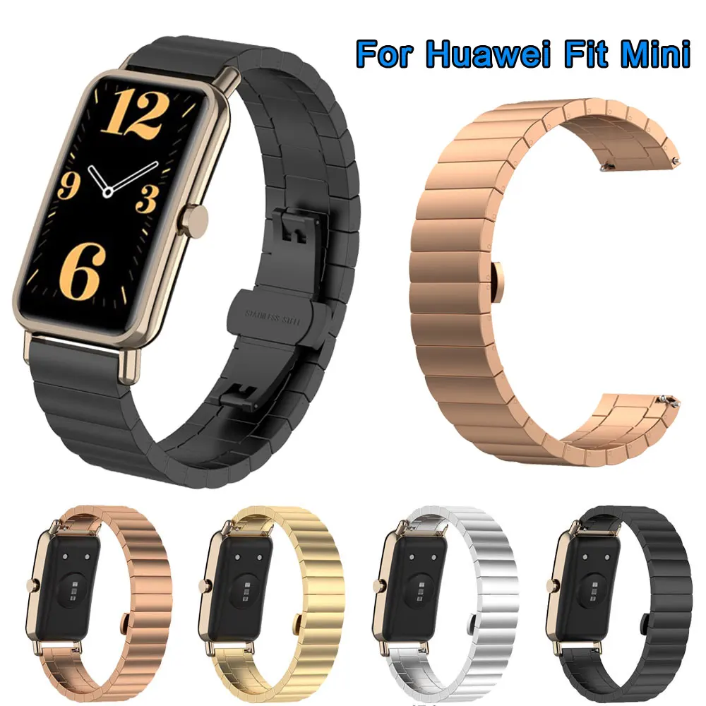 

Strap For Huawei Watch Fit Mini Stainless Steel Smartwatch Metal Watchband Bracelet Wrist Band Accessories