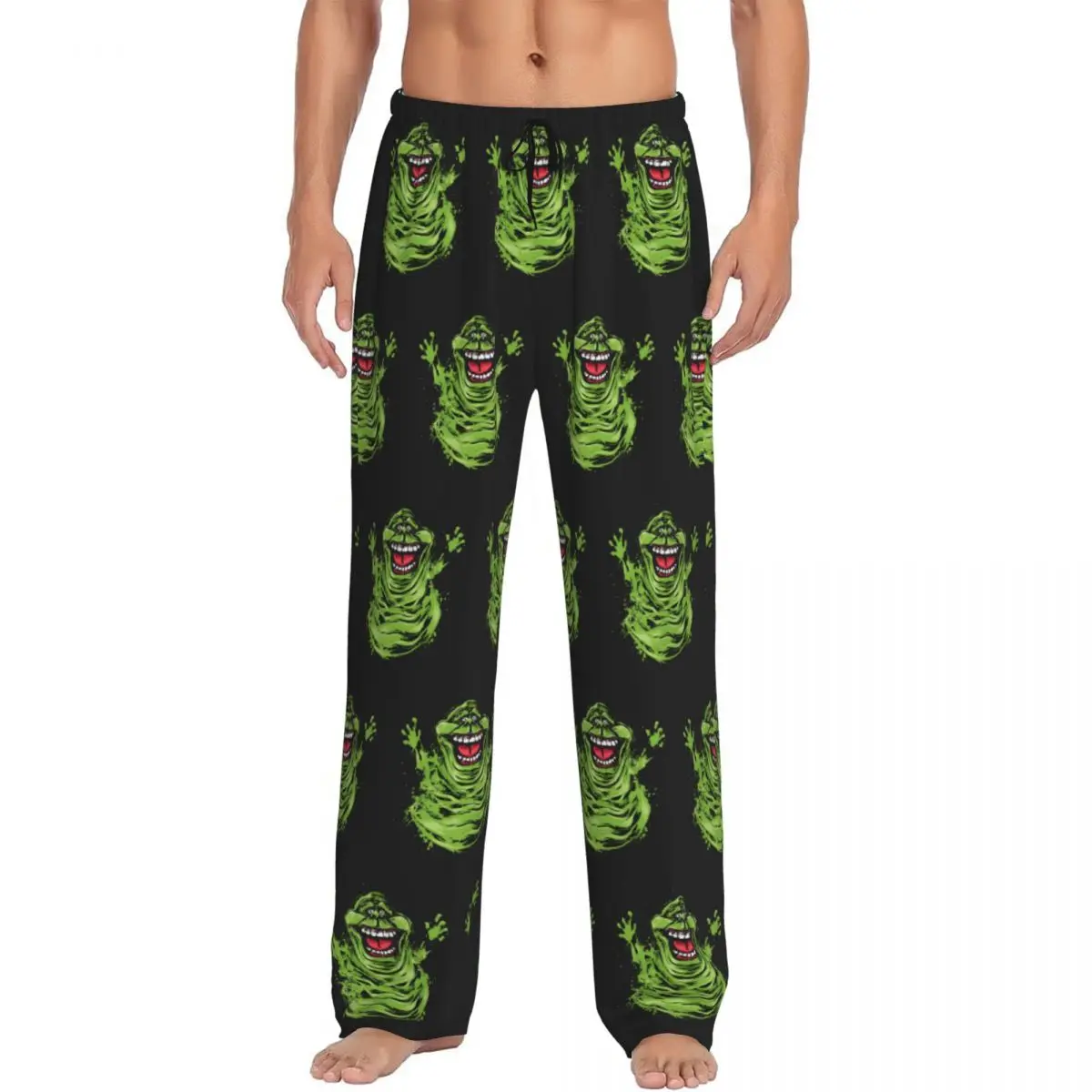 

Custom Men's G-Ghostbusters Pajama Pants Print Slimer Sleep Sleepwear Bottoms with Pockets
