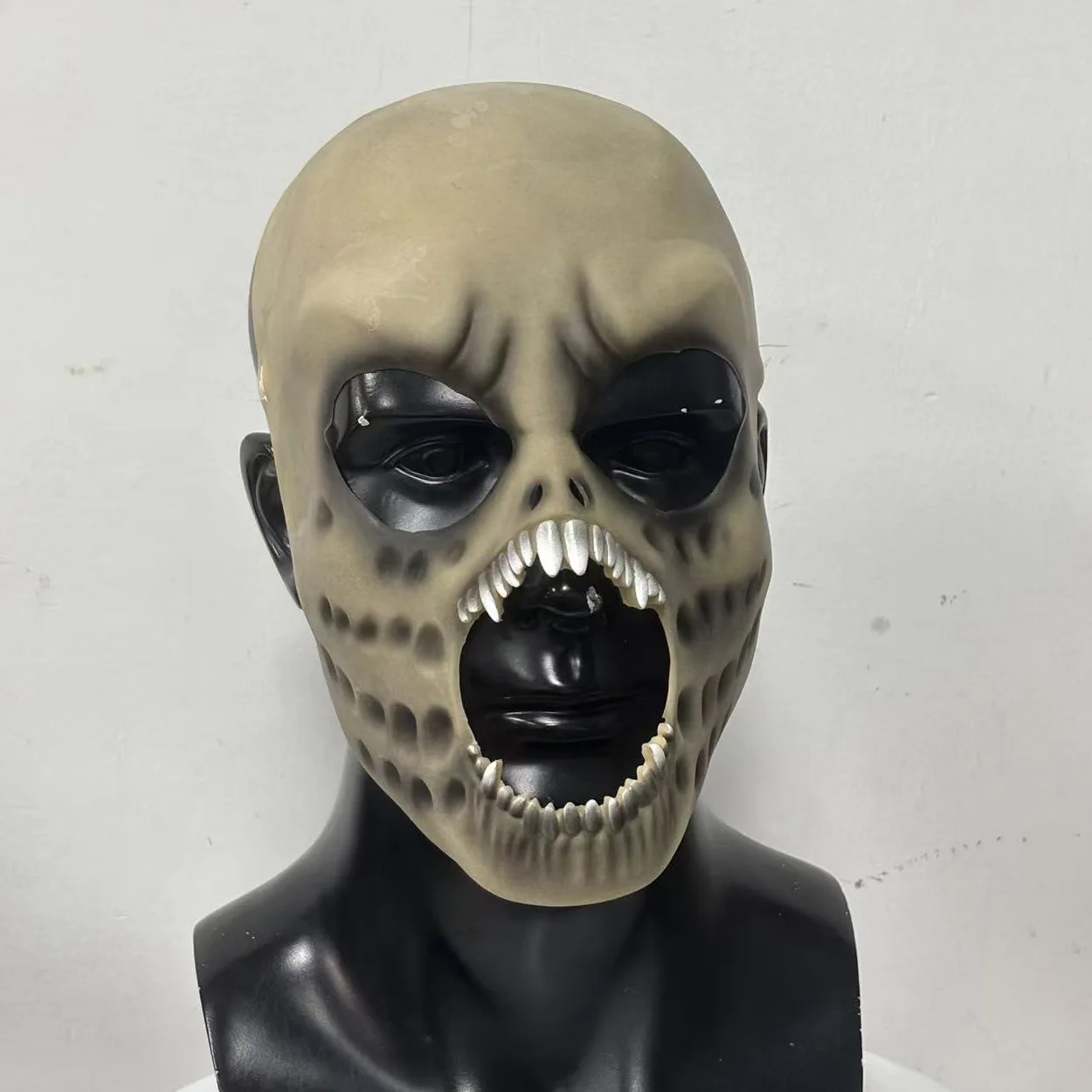 Gruselige Zombie-Maske, Halloween-Zahnbek-Zombie-Kopfmaske für Rollenspiel-Party-Maskerade – Detail 5