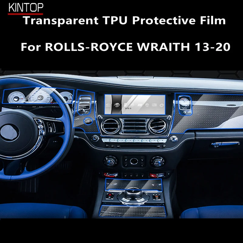 For ROLLS-ROYCE WRAITH 13-20 Car Interior Center Console Transparent TPU Protective Film Anti-scratch Repair Film Accessories