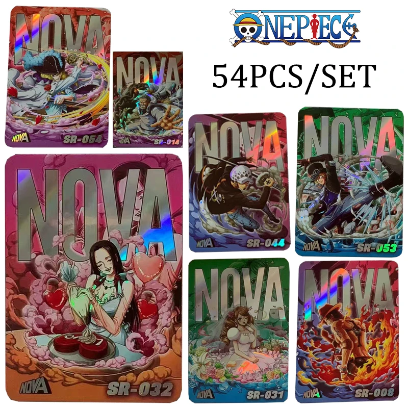 One Piece SR 54PCS/set Hancock Luffy Zoro Chopper Rebecca Brinn Nicole Robin Christmas Birthday Forgot Collectible Cards