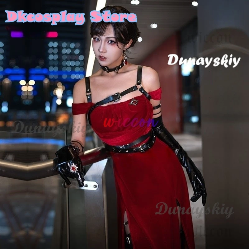 Love And Deepspace Rotes Kleid The Darkness Is Beautiful Roter Samt Heldinnen Cosplay Kostüm Spiel Party Uniform Stiefel