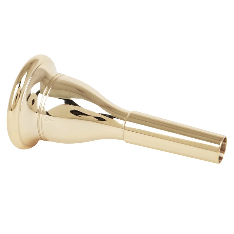 Tuba Mouthpiece Solid Brass Construction Gold Plated Musical Instrument Accessories Brass Instrument Accessories Gold