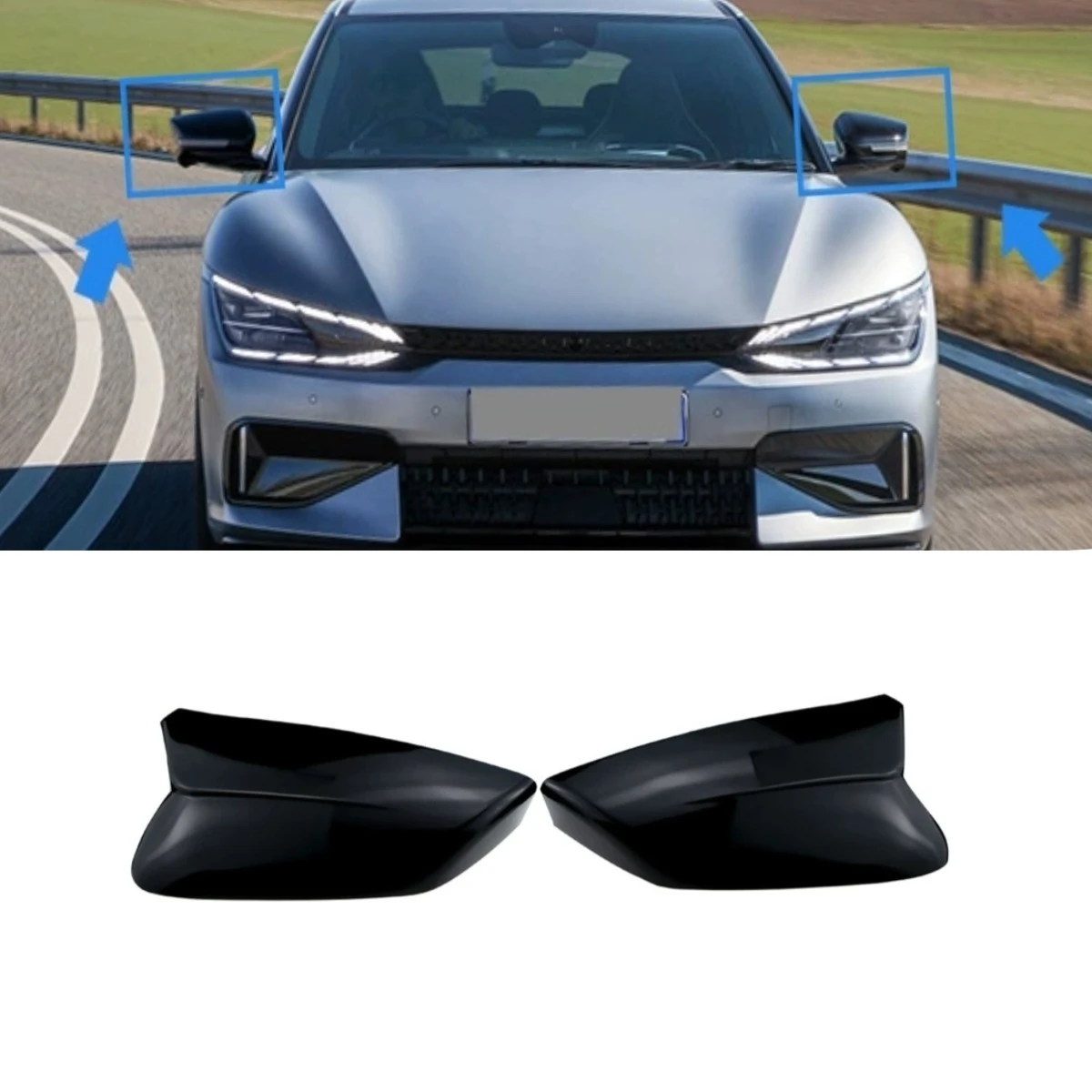 

Car Rearview Cover Protect Side Mirror Cover Rearview Side Mirror Cover For Kia EV6 Body Kit Exterior Part Car Accessories