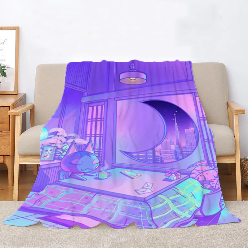 Fleece Blanket for Living Room City Pop Decorative Bed Blankets Bedroom Decoration Bedspread the Throw Sofa Fluffy Soft Boho Nap