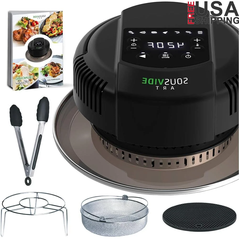 

7-in-1 Instant Pot Air Fryer Lid Sous Vide Attachment Healthy Cooking Oil-Free Temperature Control Pressure Cooker Accessory