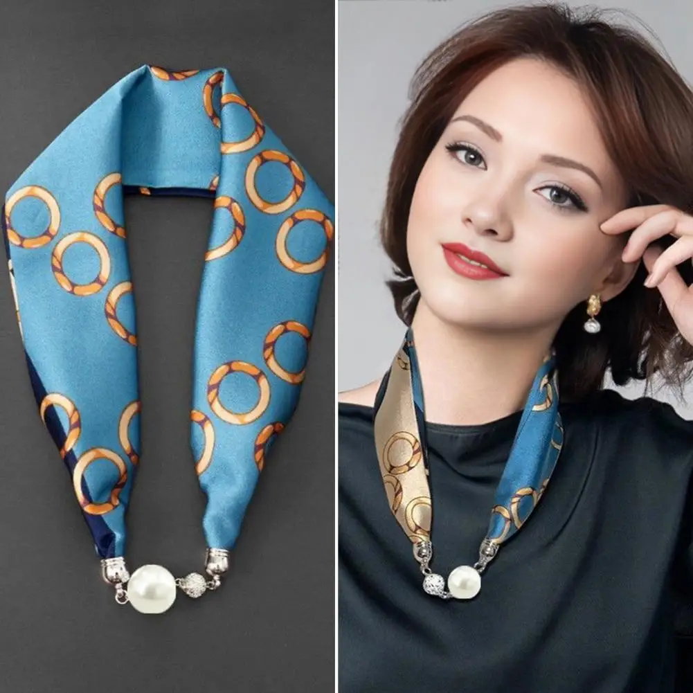 2024 NEW Fashion Magnetic Buckle Scarf headband for women's spring and summer neck protection