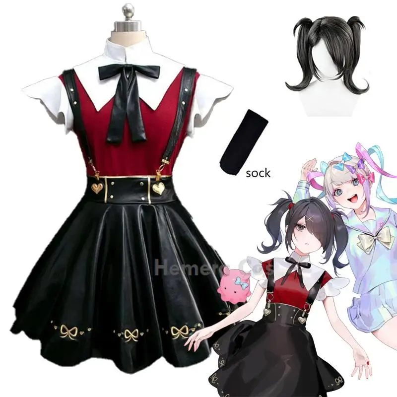 Game NEEDY GIRL STREAMER OVERDOSE Ame-Chan Cosplay Costume KAngel Punk Girls Gothic Lolita Black Dress Halloween Fancy Cosplay