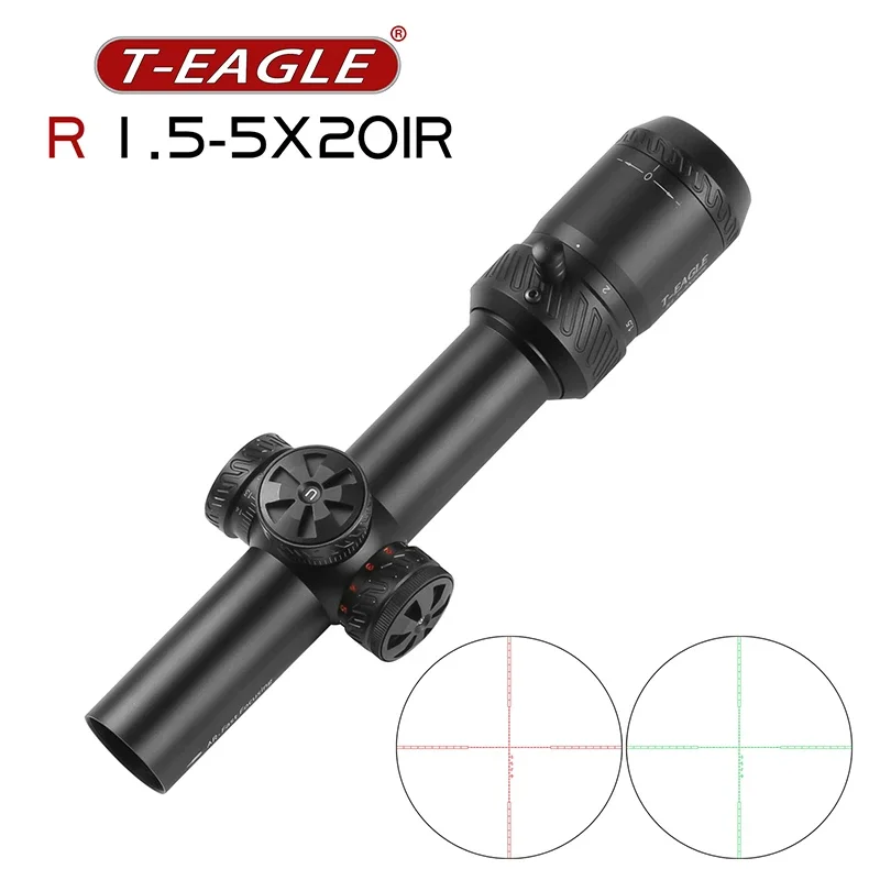 

Tactical R 1.5-5X20IR Riflescope Spotting Scope for Rifle Hunting Rifle Scope Optic Collimator Airsoft Gun Sights AR15