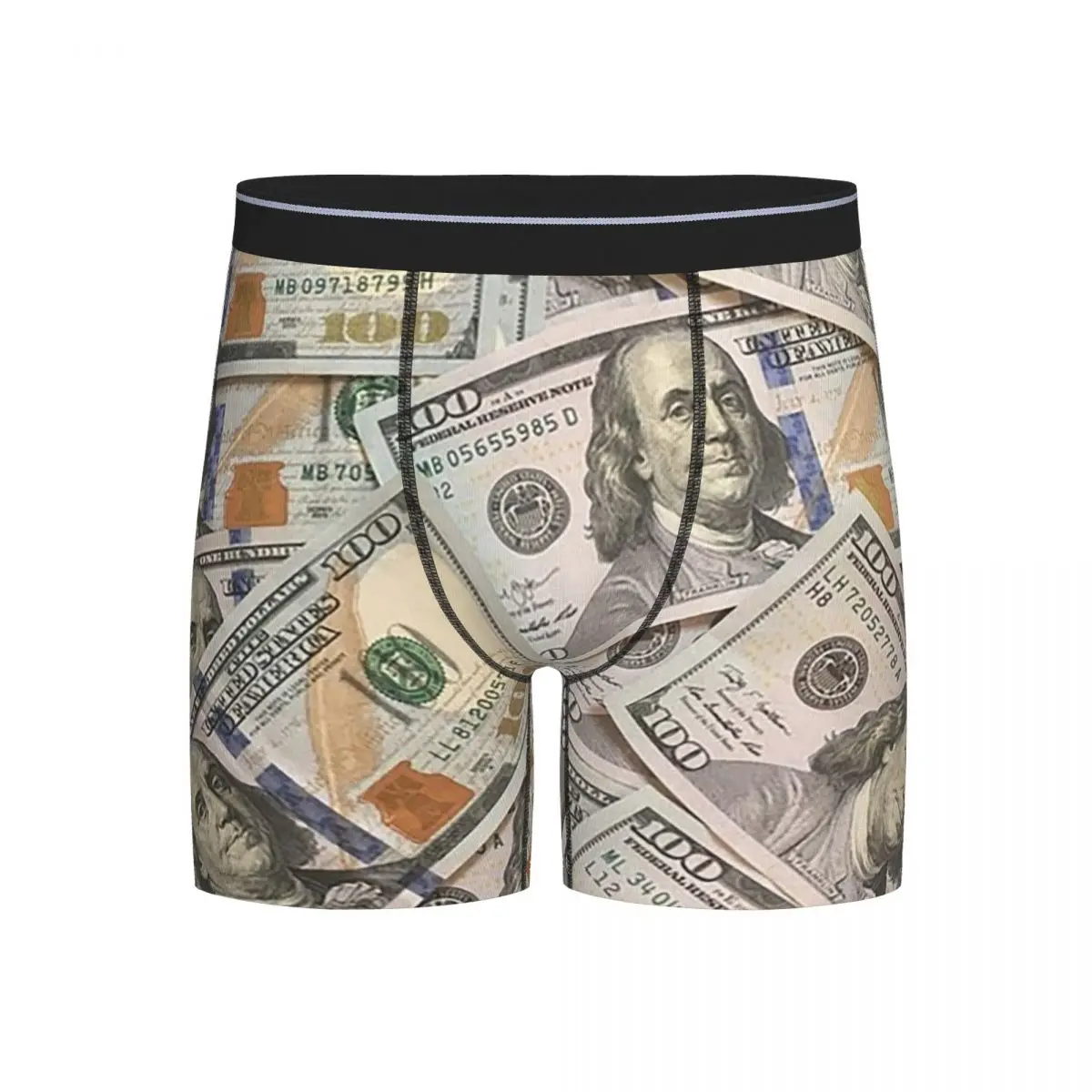

Long Boxer Underpants Shorts New Hundred Dollar Bills Money Attraction Panties Male Underwear for Homme Man Boyfriend Gifts