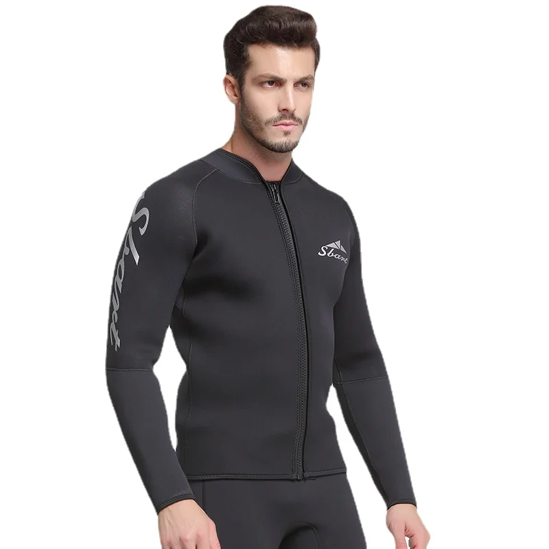 5mm Diving Wetsuit Jackets or Pants Men Neoprene Jacket for Diving Kitesurfing Clothes Suit Front Zip