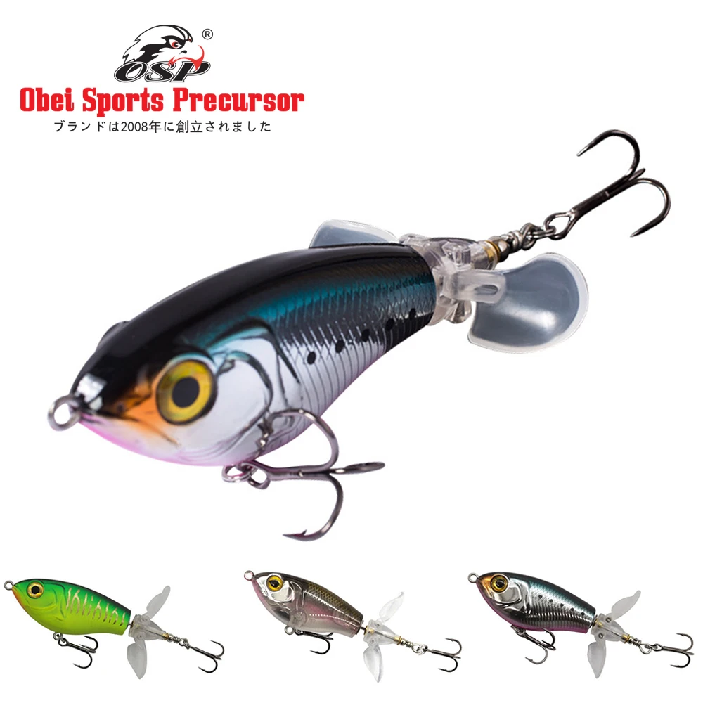 OSP 80mm 16g Spinning Bait Fishing Lure Floating Double Propeller Hard Bait Carp Fishing Crankbait Artificial Bait Professional