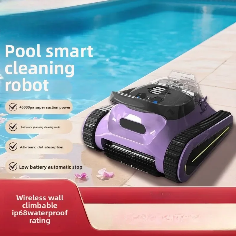 Premium Swimming Pool Cleaning Robot Underwater Automatic Vacuum Cleaner Fish Pond Sewage Suction Machine Outdoor
