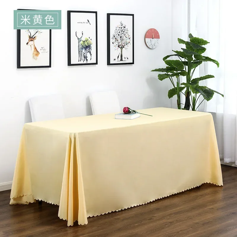 Banquet Table Cover Wedding Cloth Wonderful Colourful Square Rectangle Polyester Linen Hotel Decoration Birthday Party Durable