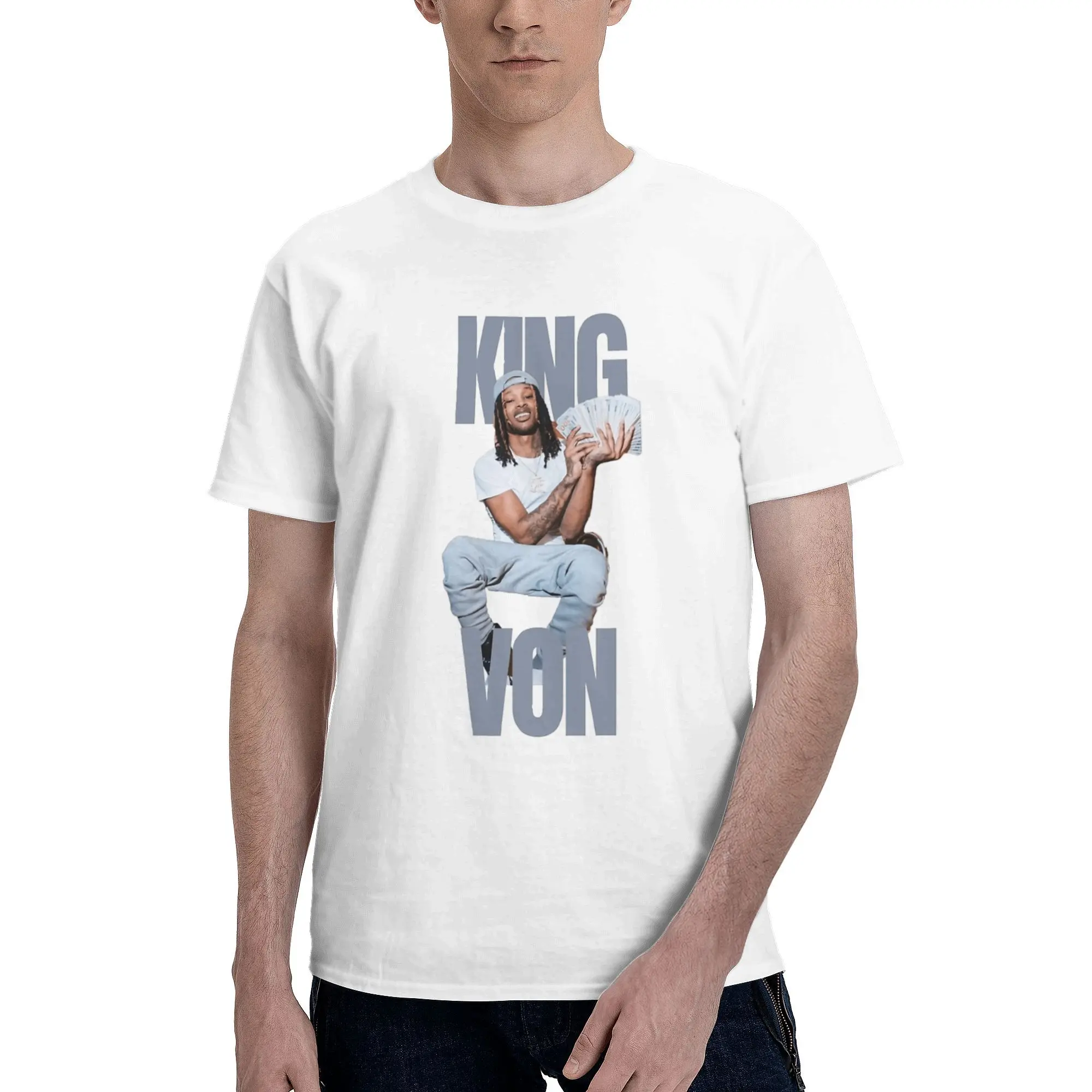 

K-Kings Von Men T Shirt CASH Novelty Tees Short Sleeve O Neck T-Shirt Pure Cotton New Arrival Clothing