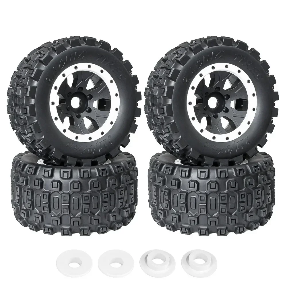 1 Set 211mm 1/5 buggy Tire Tyre with 24mm Wheel Hex for Arrma 1/5 Kartun 8S Outcast 8S for Trxs 1/5 X-MAXX RC Car