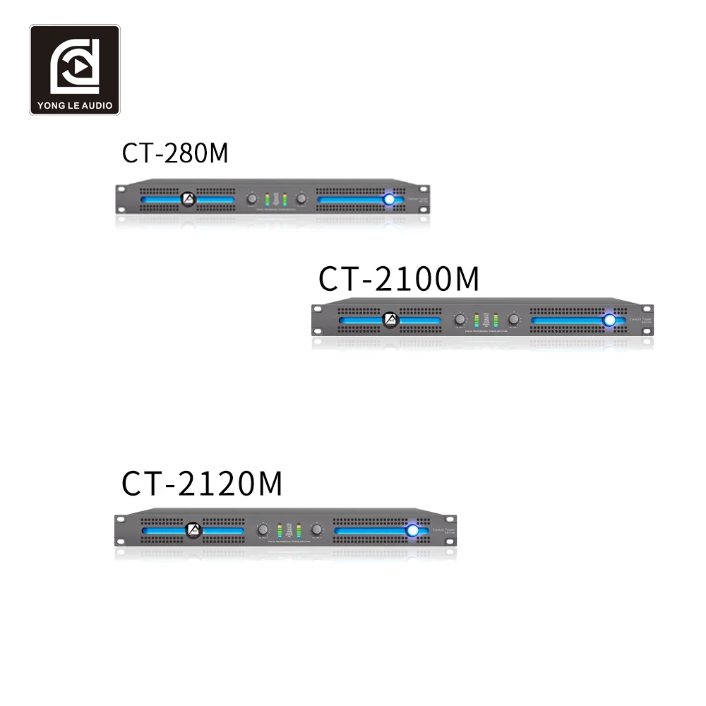 

Professional 2-Channel 1200W High Power Amplifier 8/4 Ohm Metal AC Powered For Outdoor Concerts And Stage Use