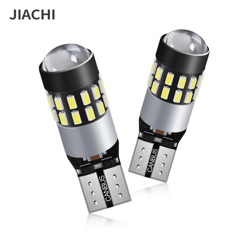 

jiachi 50X T10 30SMD 3014Chip Auto Lamp with Lens Canbus Bulb Dome LED Indicator 194 W5W 147 Car License Plate Lights