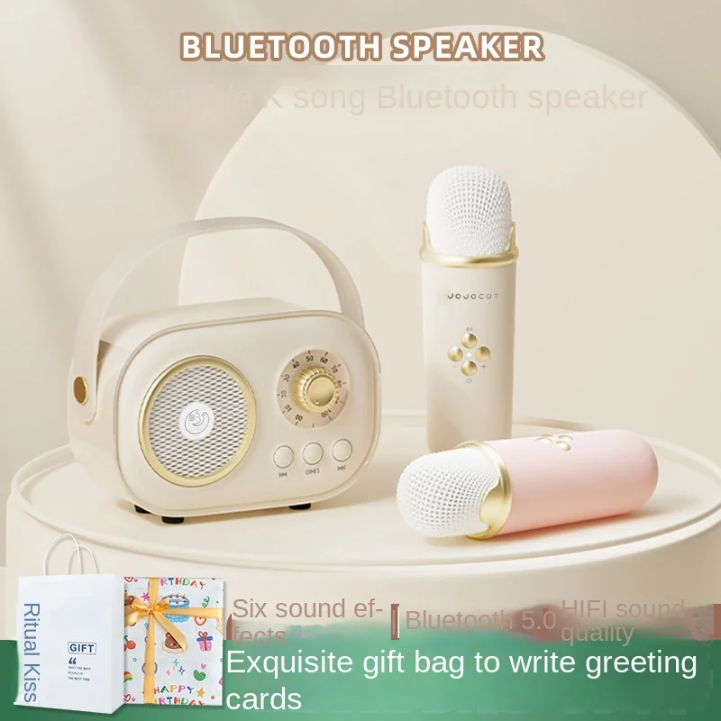 

Microphone Speaker with Mic Singing Speaker All-in-One Custom Outdoor PortableKSong Speaker