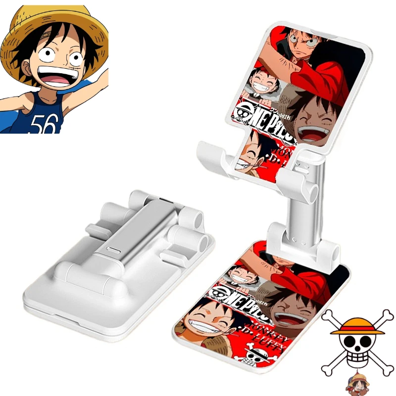 One Piece Monkey·D·Luffy Cartoon Creative Personality Multifunctional Portable Foldable Lift Desktop Mobile Phone Stand Gift-image