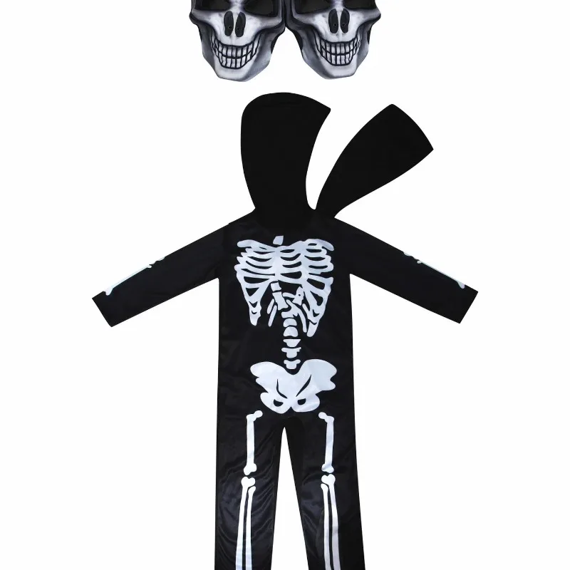 2025년 할로윈 무서운 두개 머리 해골 코스프레 의상 어린이 파티복 유령 해골 의상 어린이 선물용