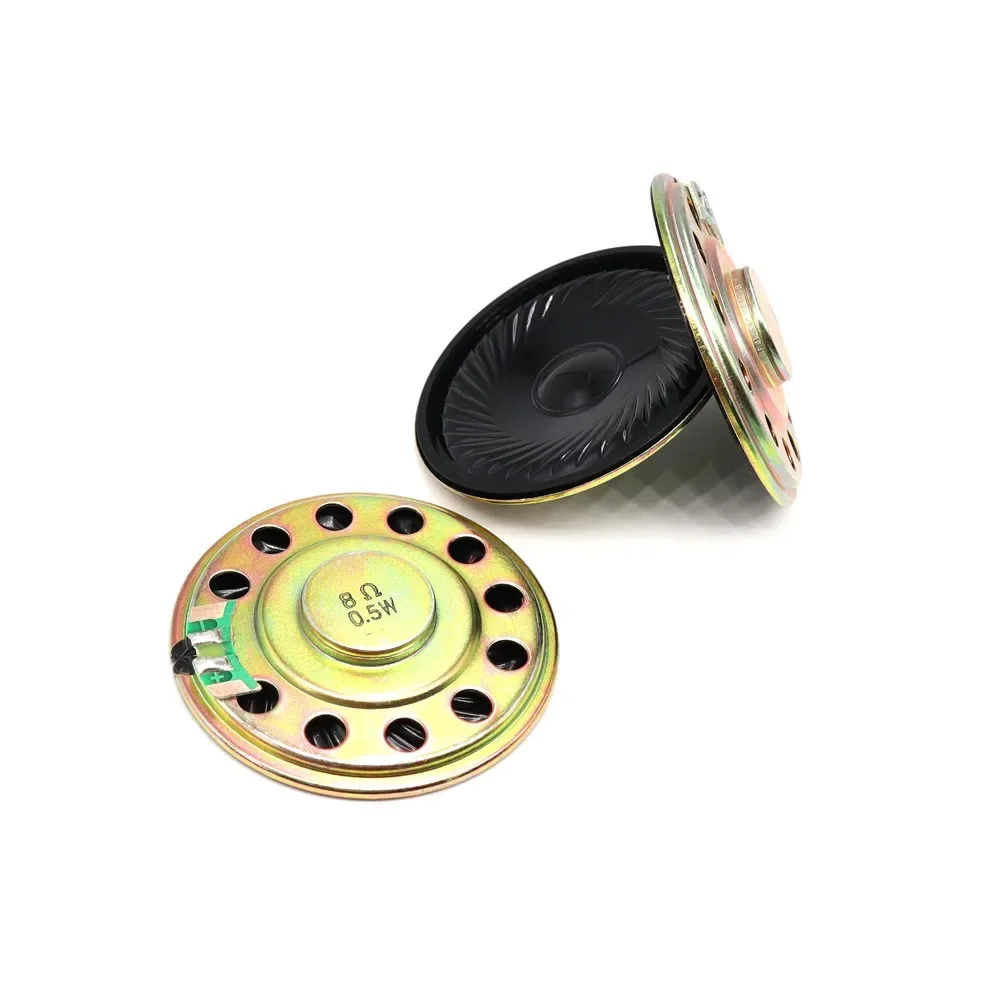 10PCS 50MM Iron Case Ultra Thin Internal Magnetic Horn 8Ω 0.5W Doorbell Intercom Medical Mylar Horn Bird Repellent Speaker