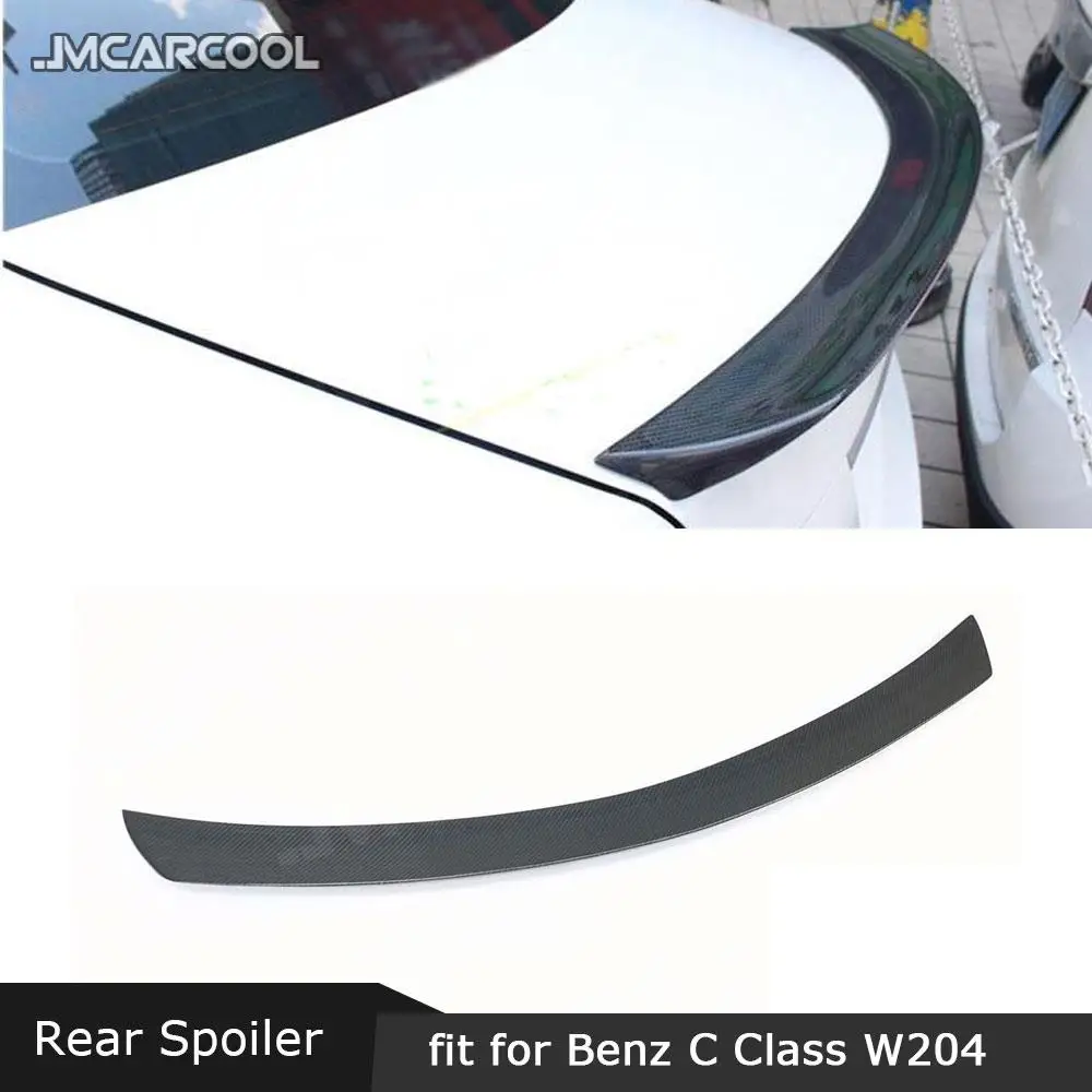 

For W204 C63 Carbon Fiber Rear Boot Spoiler Trunk Trim Lip Wings For Mercedes Benz C Class C200 C230 C260 C280 C300 2008-2011