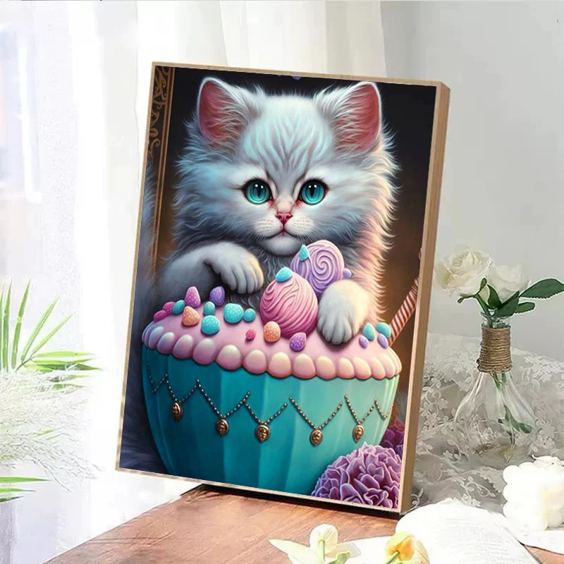 

5D DIY алмазная живопись новая коллекция кошка животное мозаика конфеты наборы для вышивки крестом креативные хобби домашний декор подарки