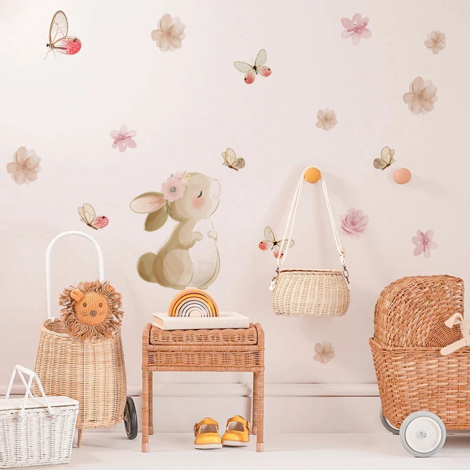 Karikatür Tavşan Çiçekler Kele - Baby Nursery Furniture incelemesi ve fiyatı