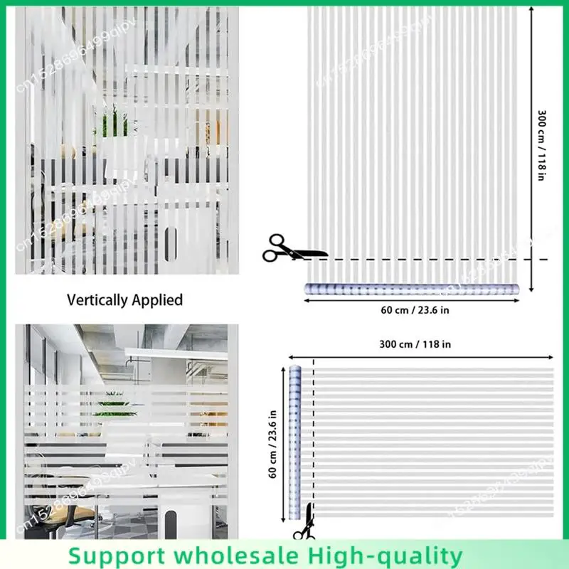 

ABSF Static Cling Decorative Frosted Film Non-Adhesive Window Sticker Glass Window Film Privacy 45Cm