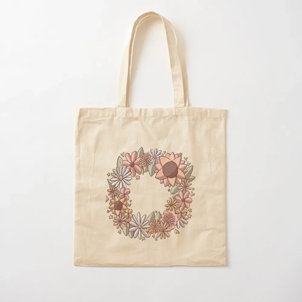 

Crown of flowers Tote Bag reusable grocery bags sacs de shopping Women's shopper bag cute tote bag