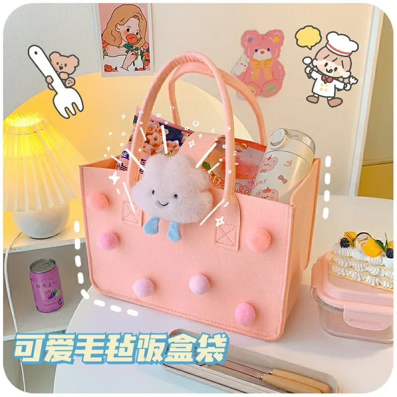 

Portable Lunch Box Bag Rice Pocket Office Worker Rice Bag To Carry Meal Japanese-style Western-style Small Bag Lunch Box