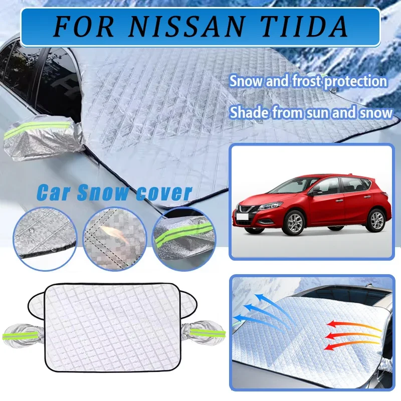 

Thickened Car Now Sunshade Windshield Cover With 5/9 Magnets UV Protection Anti Snowboard Sunlight For NISSAN TIIDA