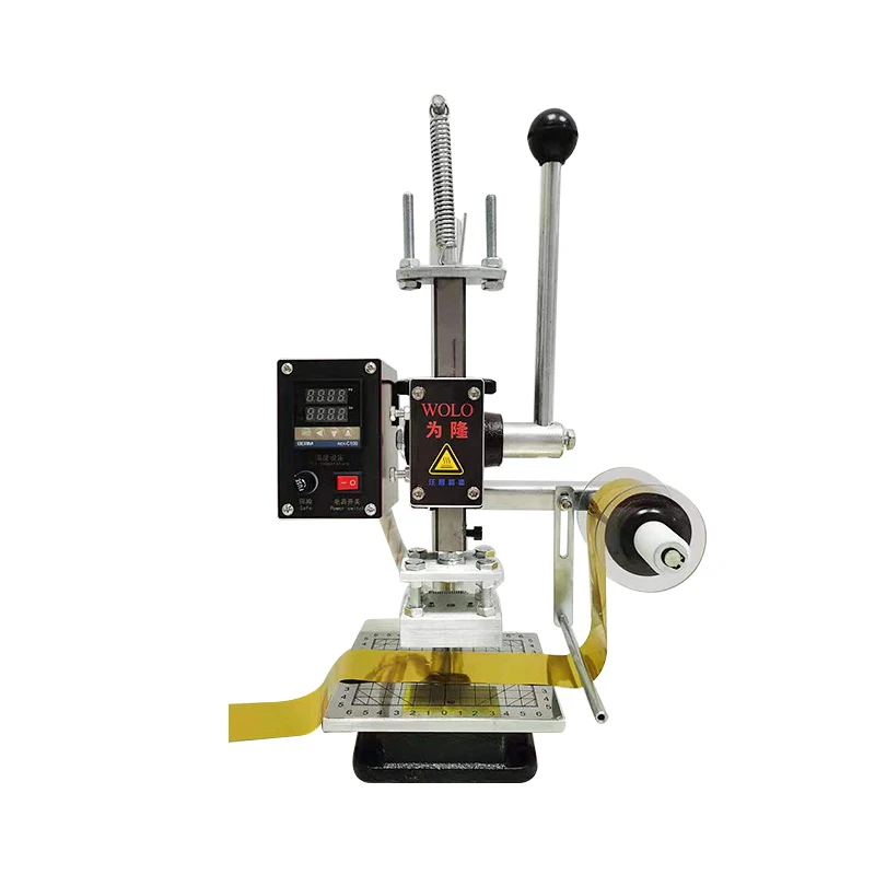 Manual Foil Feeding Custom DIY Logo Stamp Digital Hot Foil Stamping Machine Leather Embossing Heat Pressing Machine for PU PVC