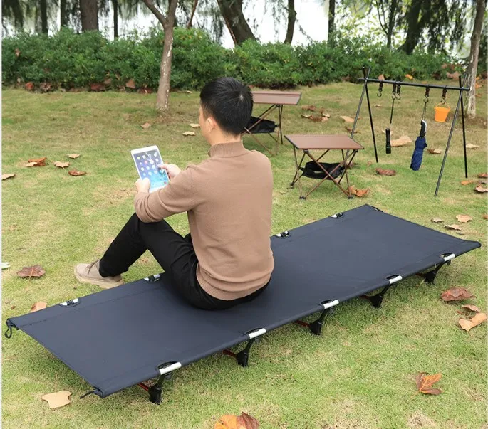 

Ultralight Folding Bed Camping Cot Bed Portable Compact for Outdoor Travel Base Camp Hiking Mountaineering Camping Cot Bed
