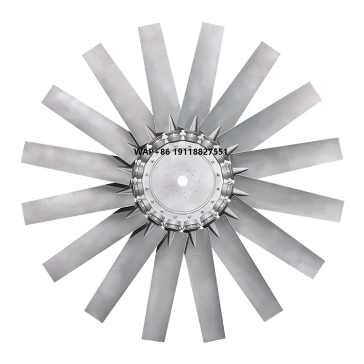 

Регулируемая осевая лопастная крыльчатка вентилятора из алюминиевого сплава с 16 лопастями для двигателя внутреннего сгорания