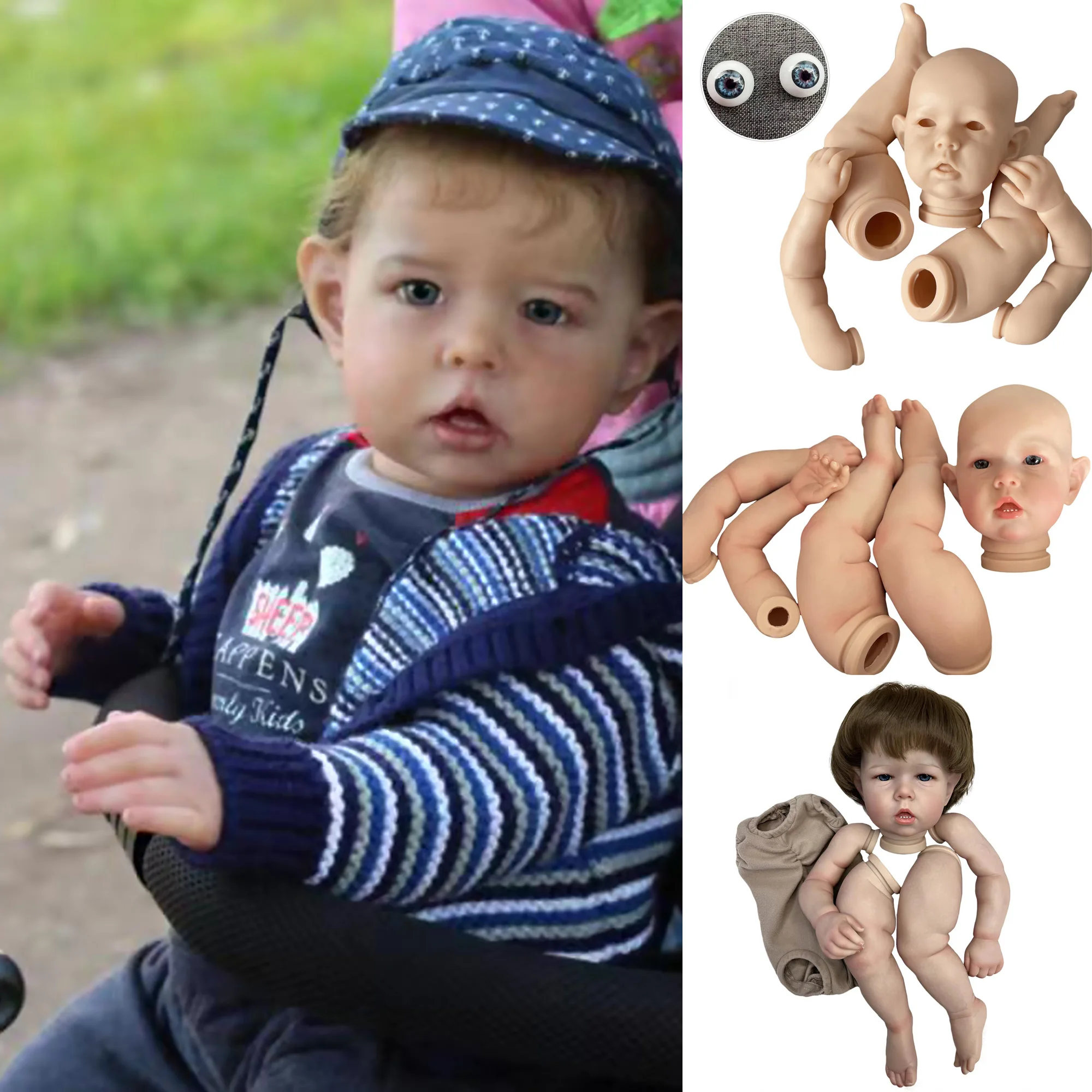 27 Inch Liam Bebe Reborn Doll Kits Painted Lifelike Newborn Doll Unassembly Reborn Doll Handmade Bebe Doll Kits