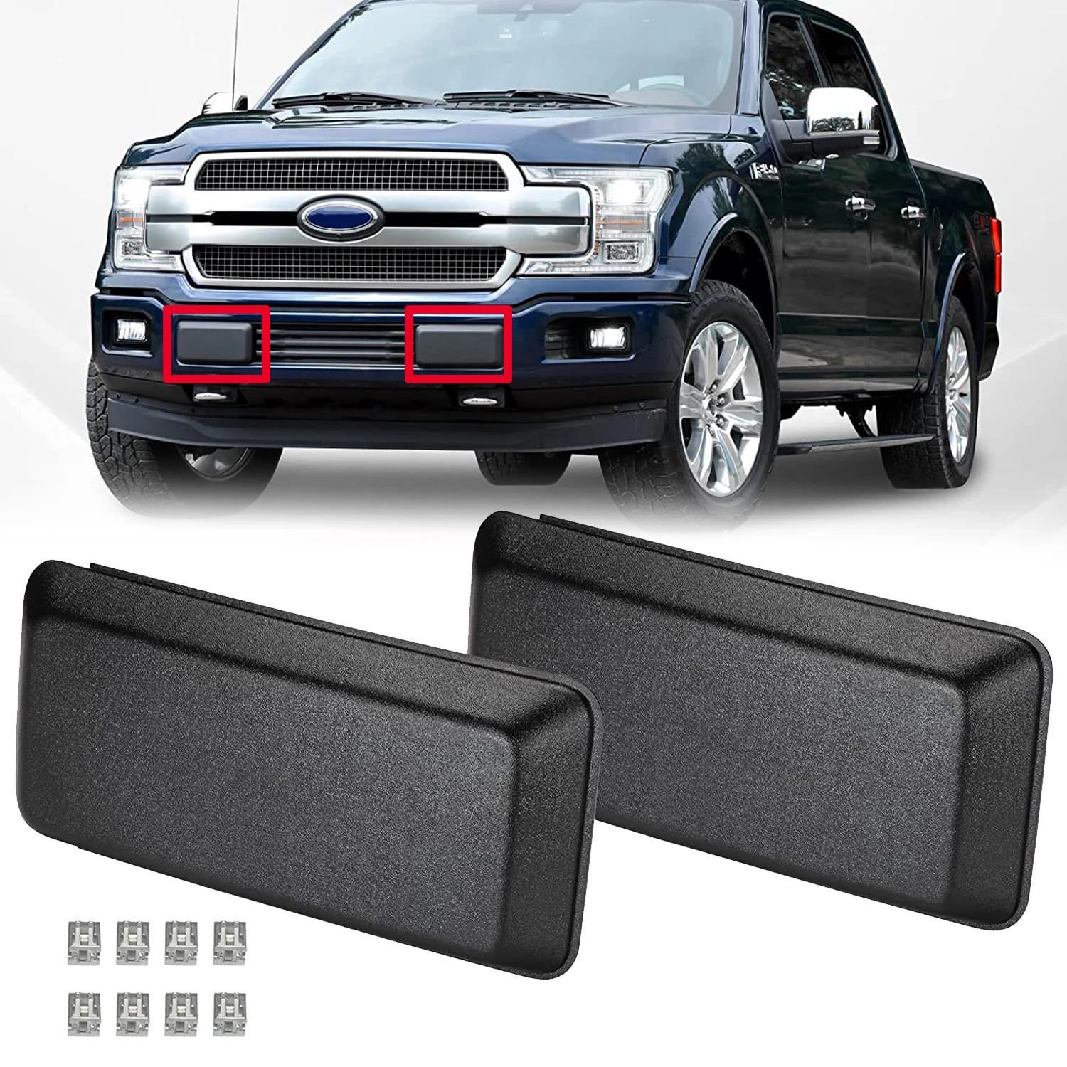 

Car Front Lower Bumper Guard Protective Pad Cover Bezel Cap For Ford F150 2018-2020