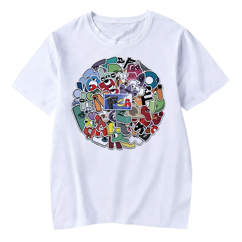 Grappige T-shirts Cartoon Game Alfabet Lore 3D Print Streetwear Jongens Meisjes Casual Mode Oversized T-shirt Kinderen Jongen Meisje Tees Tops