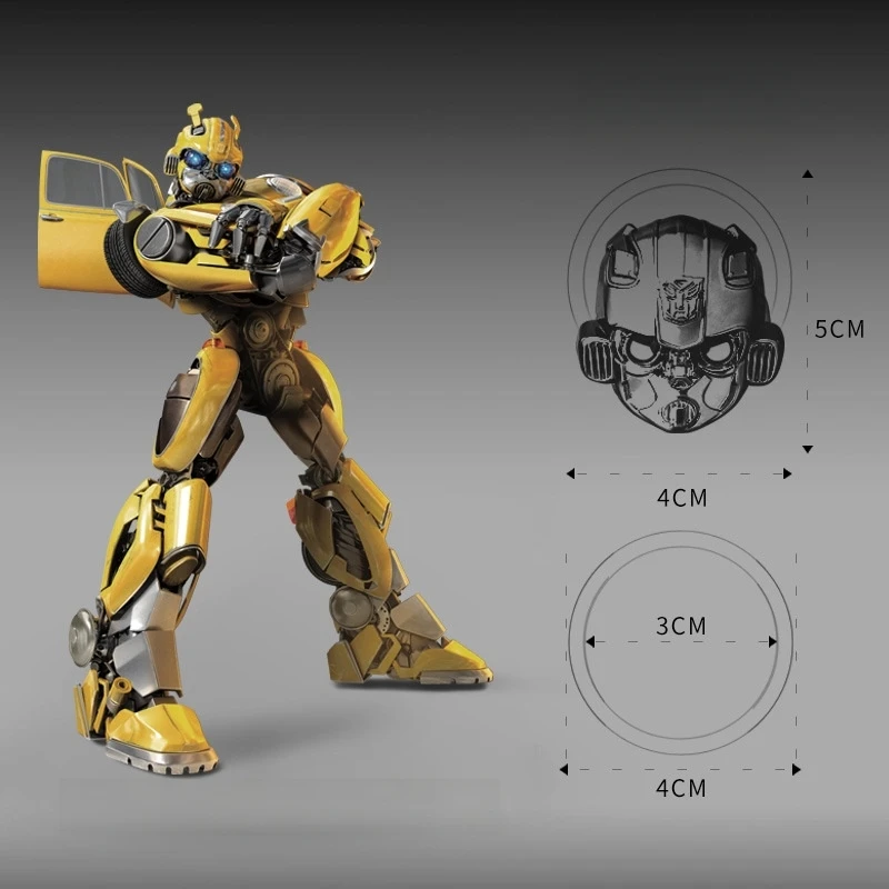 3D Transformers Bumblebee Engine Start Button Cover, Car Ignition Switch Protective Trim, Auto Interior Decorative Accessory