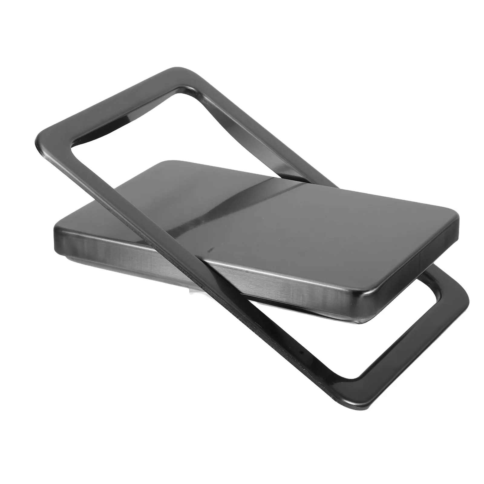 Stainless Steel Flip Trash Bin Lid Recessed Countertop Cover for Kitchen Bathroom Home Commercial Use Odor Control
