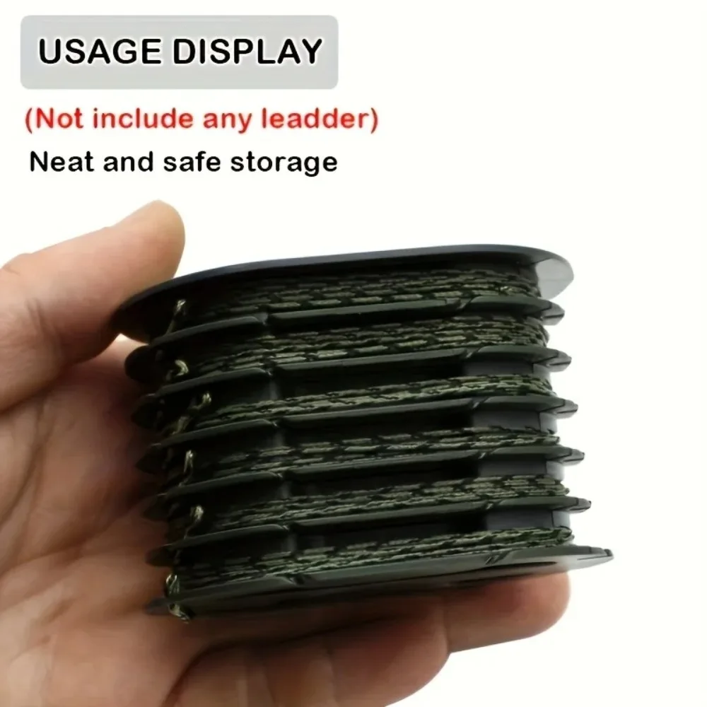 Fish Hook Fishing Leader Storage Box Holds 6 Leaders Tangle-Free Design Wire group storage box Built-In ClipsHigh Carbon