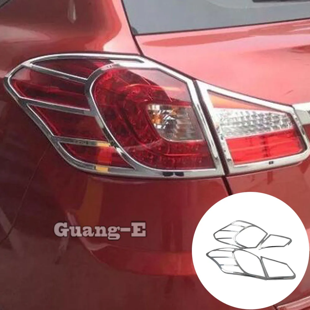 

Car Eyebrow ABS Chrome Cover Trim Back Rear Light Lamp Frame Parts Molding 4PCs For Chery Tiggo 5 Tiggo5 2014 2015 2016 2017